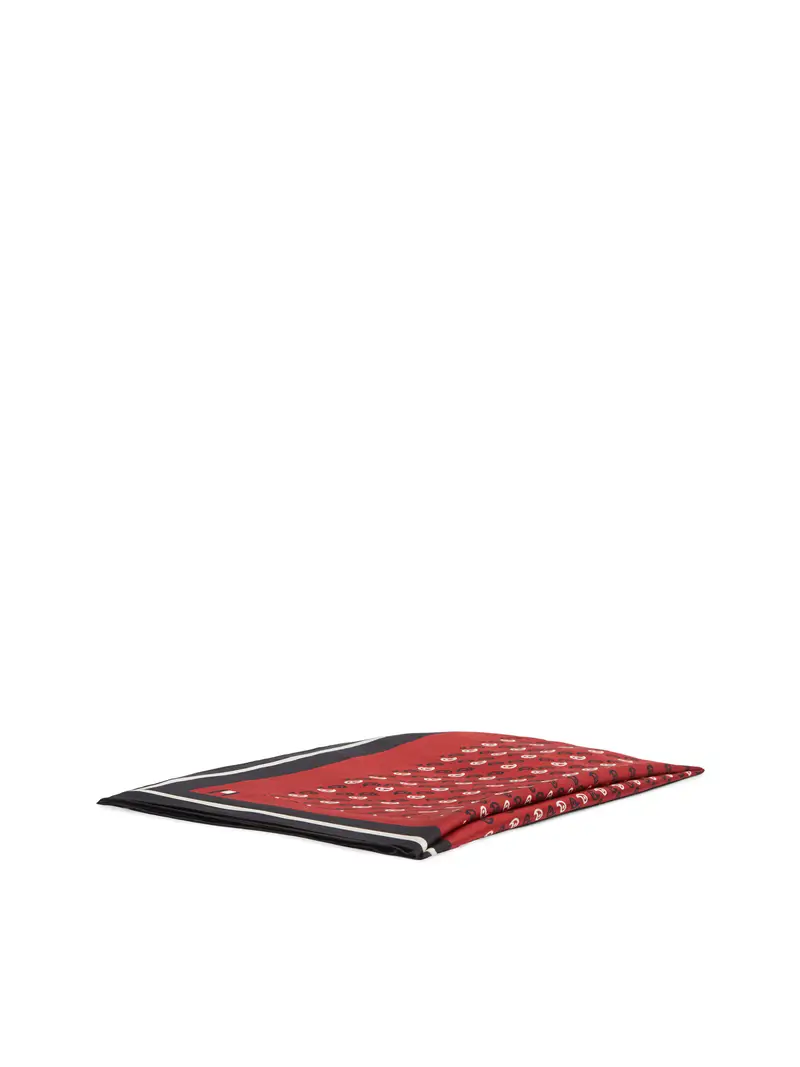 Foulard rosso sangue / nero / bianco miniatura 3