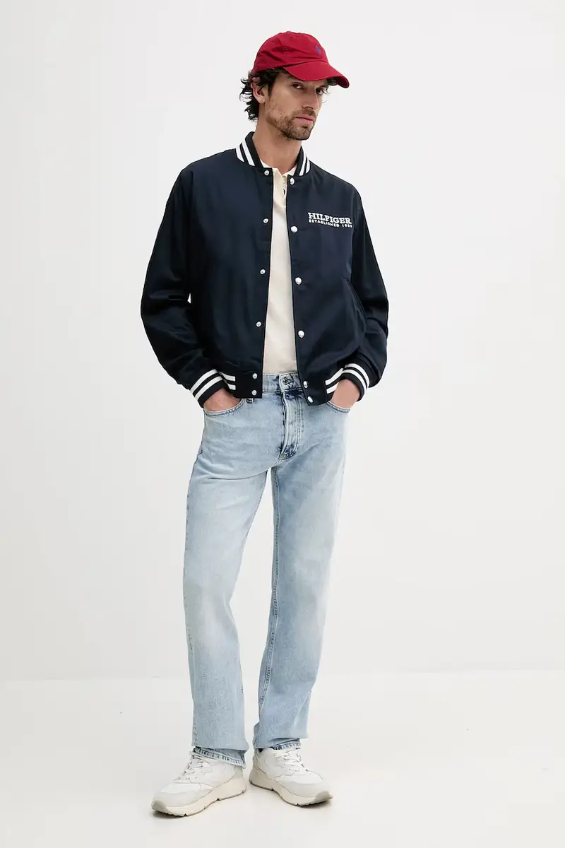 giacca bomber colore blu navy MW0MW40647 miniatura 2