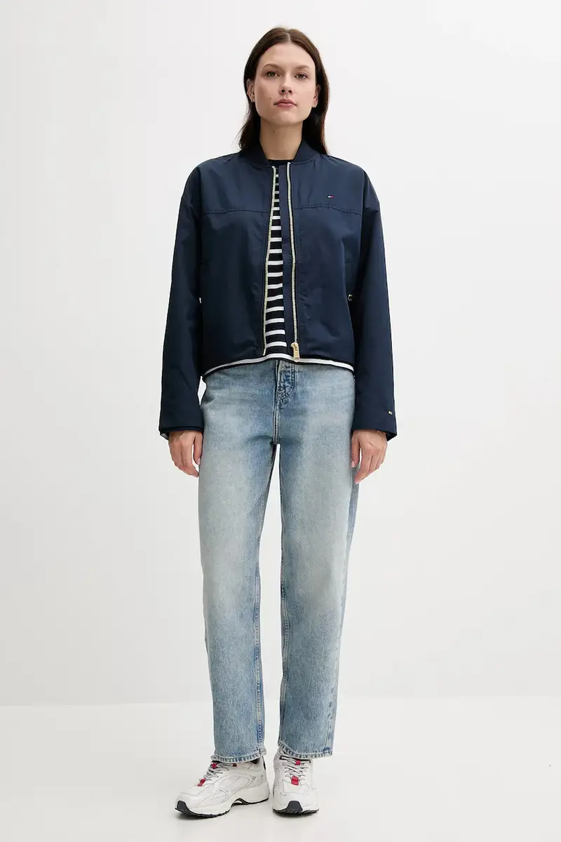 giacca bomber colore blu navy WW0WW45619 miniatura 2