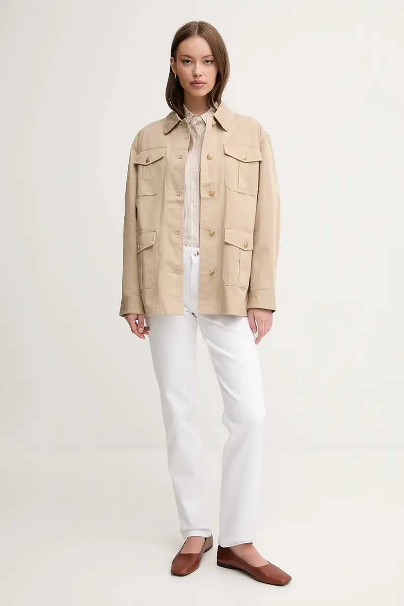 giacca camicia colore beige WW0WW45933 miniatura 2