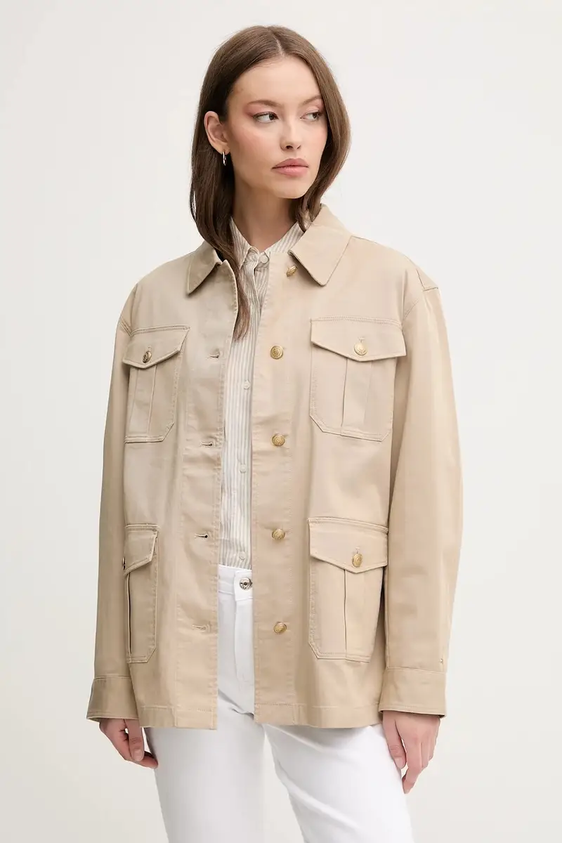 giacca camicia colore beige WW0WW45933 miniatura 4