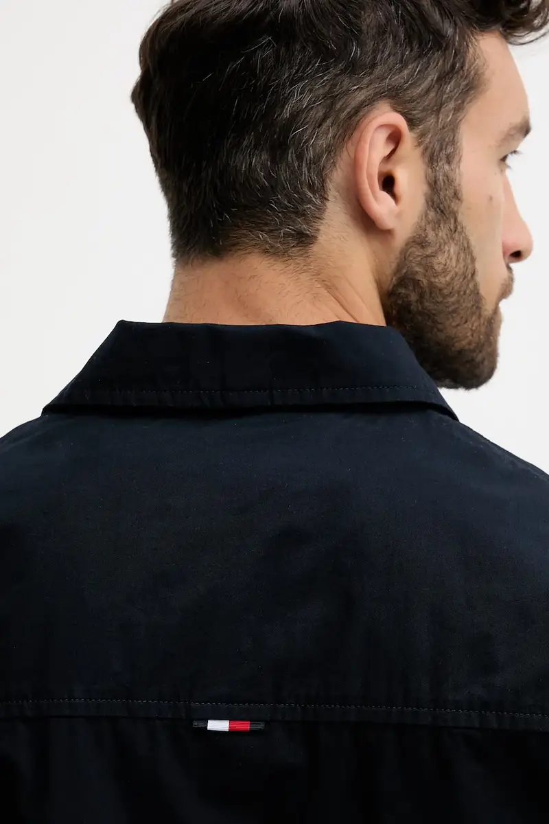 giacca-camicia di cotone colore blu navy MW0MW39634 miniatura 4