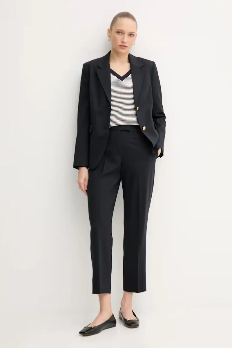 giacca con lana colore blu navy WW0WW46662 miniatura 2