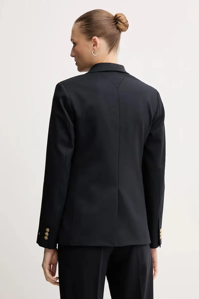 giacca con lana colore blu navy WW0WW46662 miniatura 3