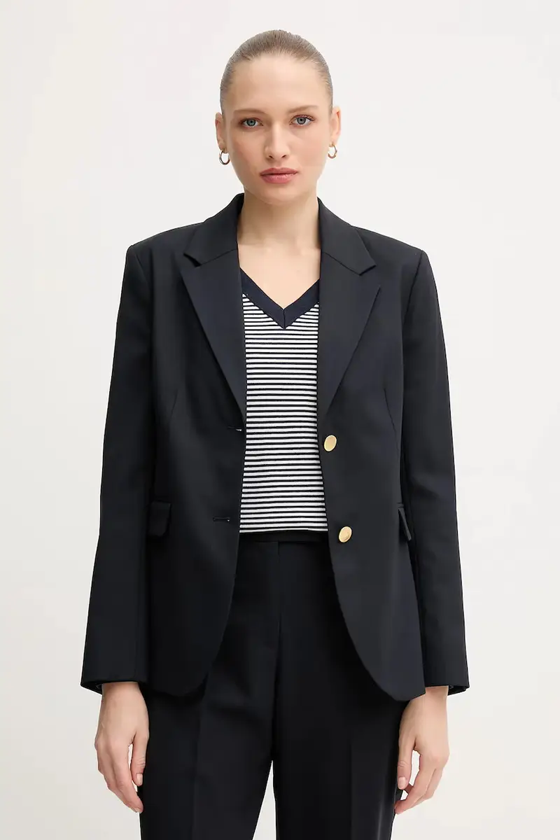 giacca con lana colore blu navy WW0WW46662