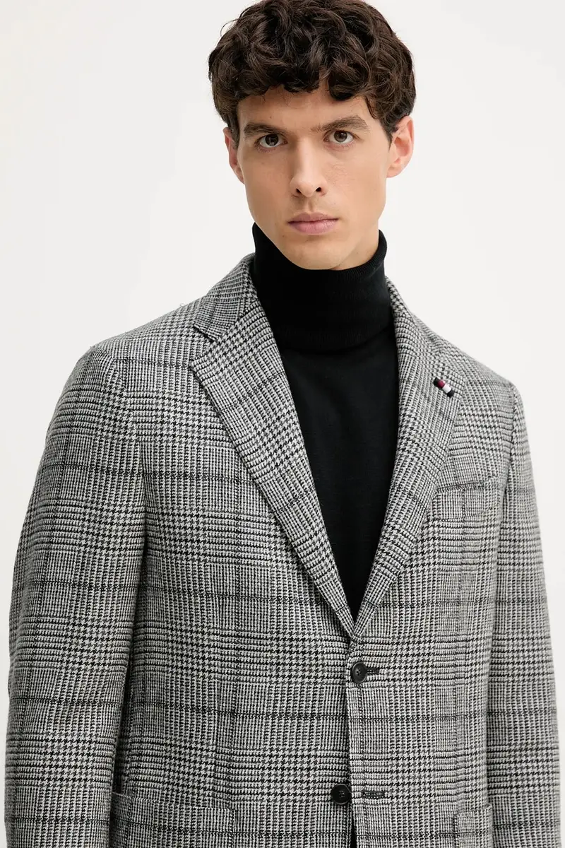 giacca con lana colore grigio FSTHL6949.FSTH511 miniatura 4