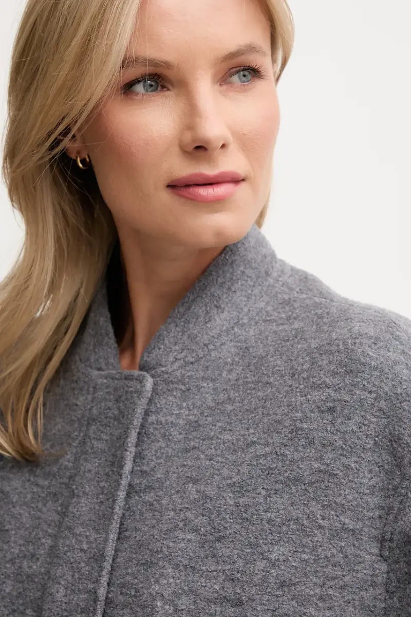 giacca con lana colore grigio WW0WW45724 miniatura 4