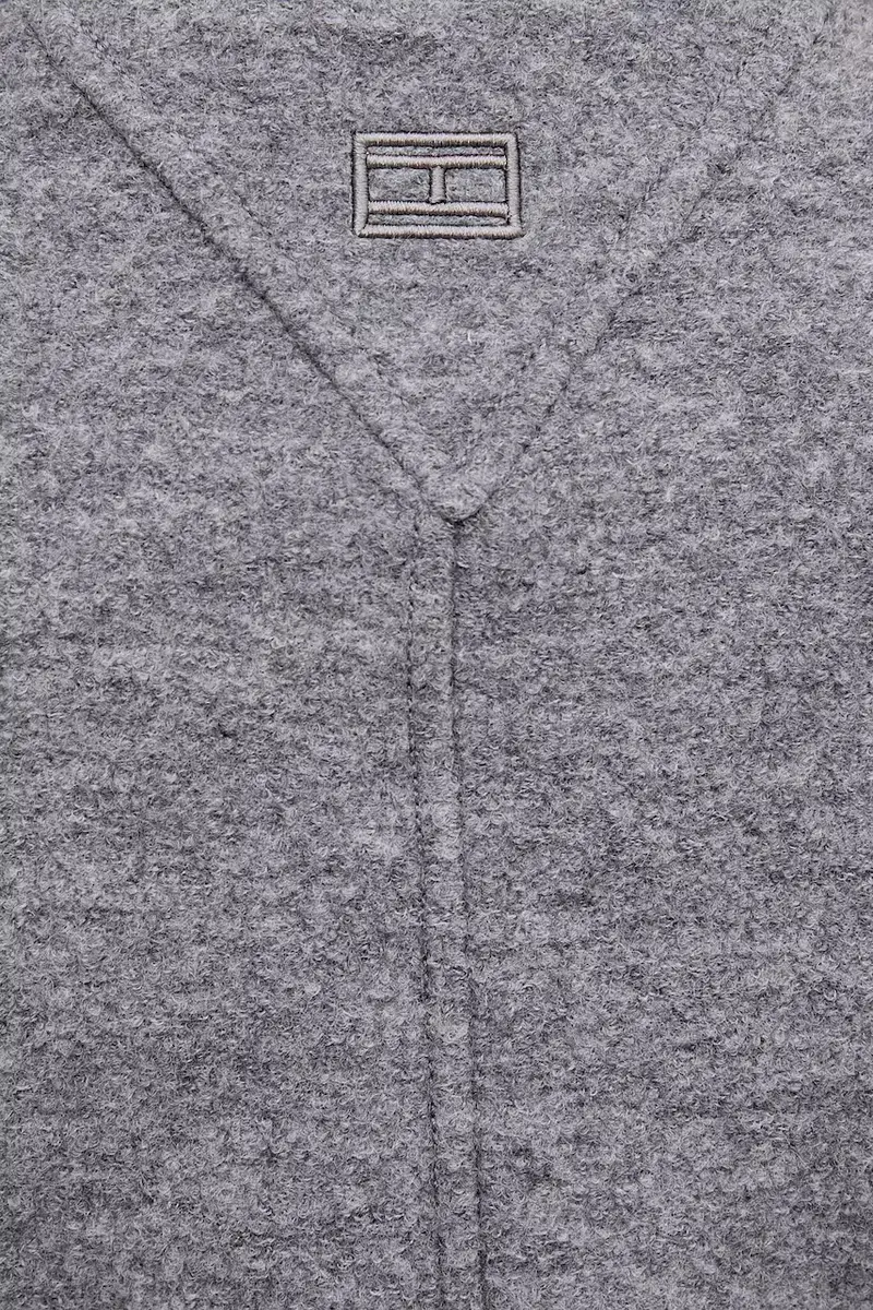 giacca con lana colore grigio WW0WW45724 miniatura 5