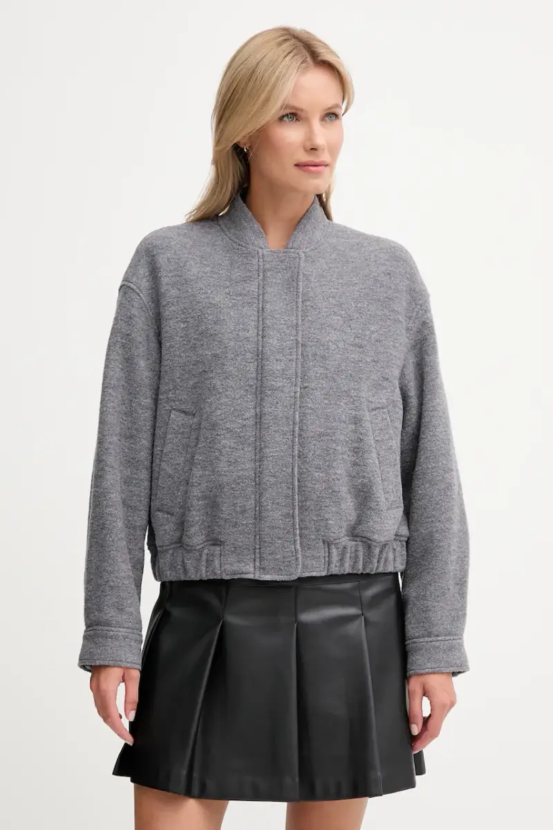 giacca con lana colore grigio WW0WW45724