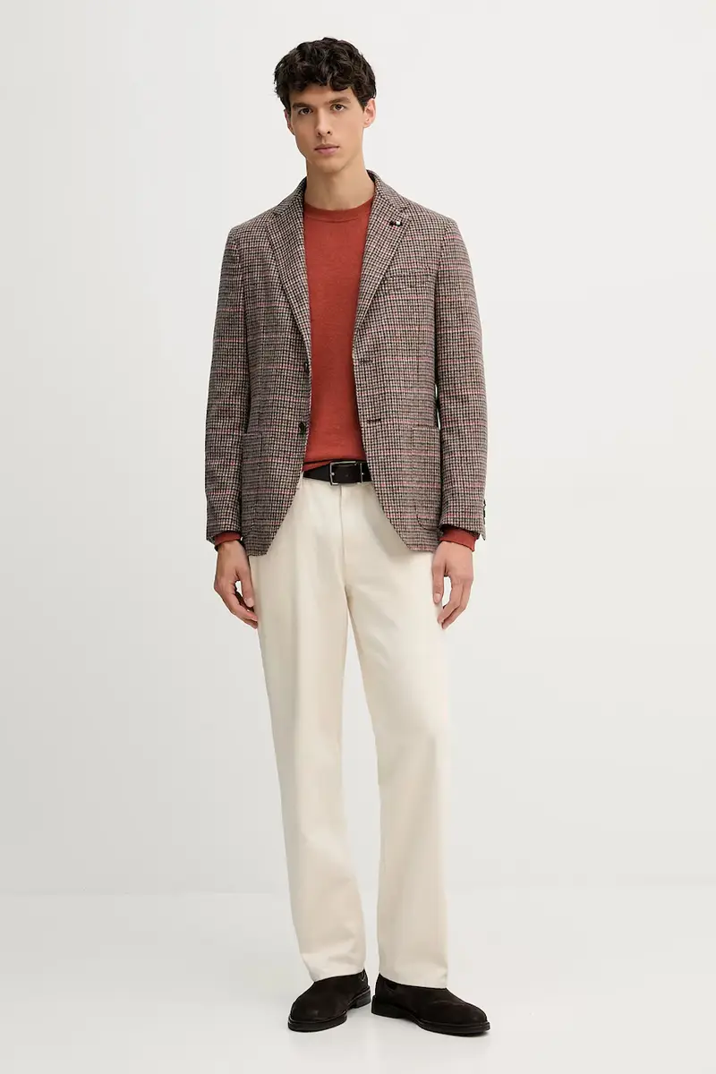 giacca con lana colore marrone FSTHL6949.FSTH510 miniatura 2