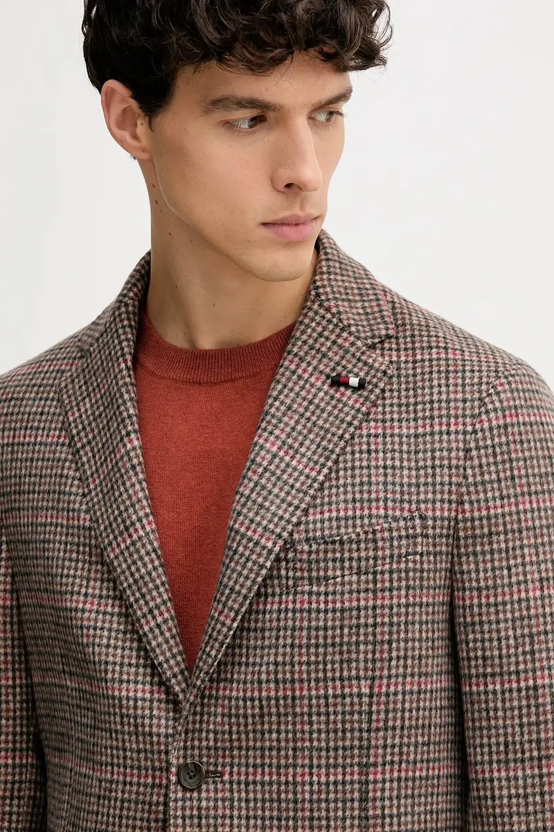 giacca con lana colore marrone FSTHL6949.FSTH510 miniatura 4