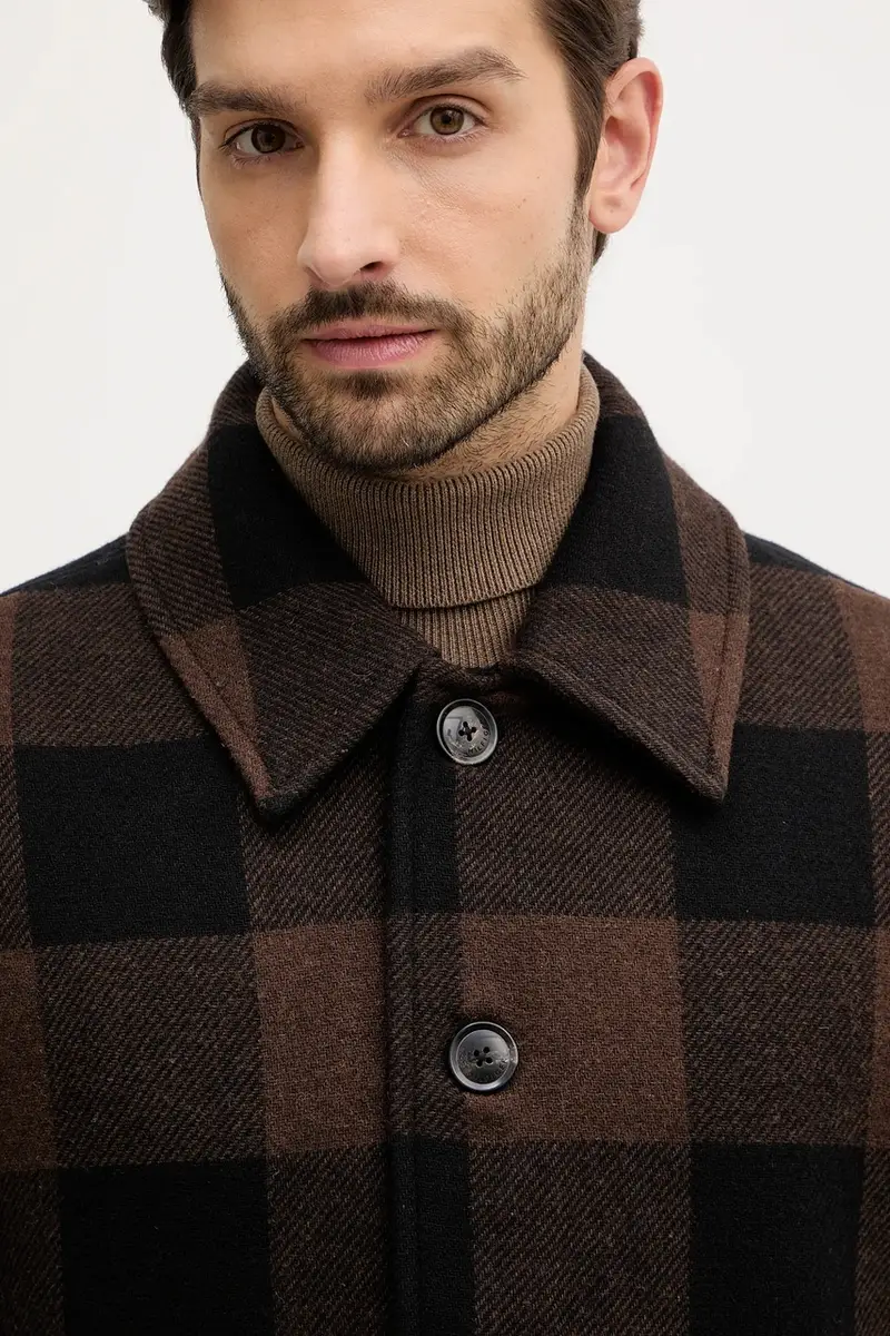 giacca con lana colore marrone MW0MW40623 miniatura 4