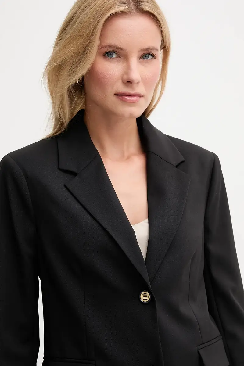 giacca con lana colore nero WW0WW46662 miniatura 4