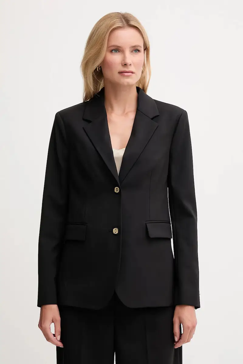 giacca con lana colore nero WW0WW46662