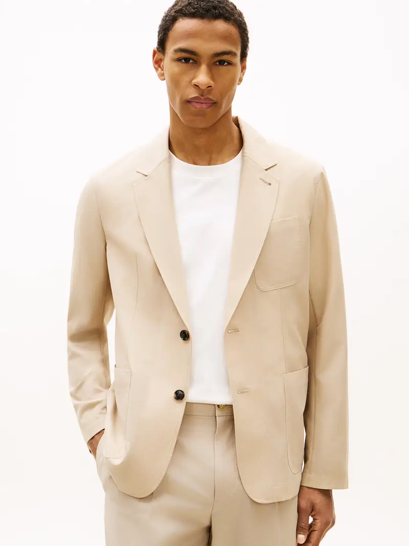 Tommy Hilfiger Giacca da completo beige in materiale riciclato miniatura 2