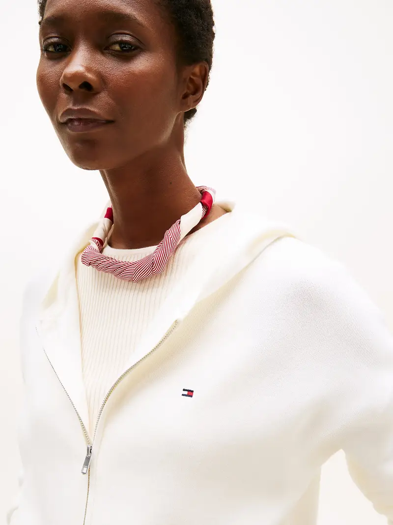 Giacca di felpa bianco lana miniatura 3