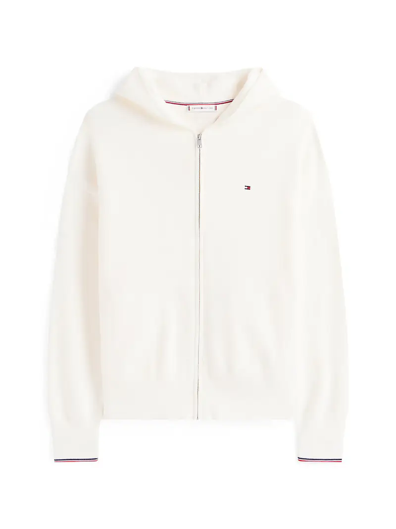 Giacca di felpa bianco lana