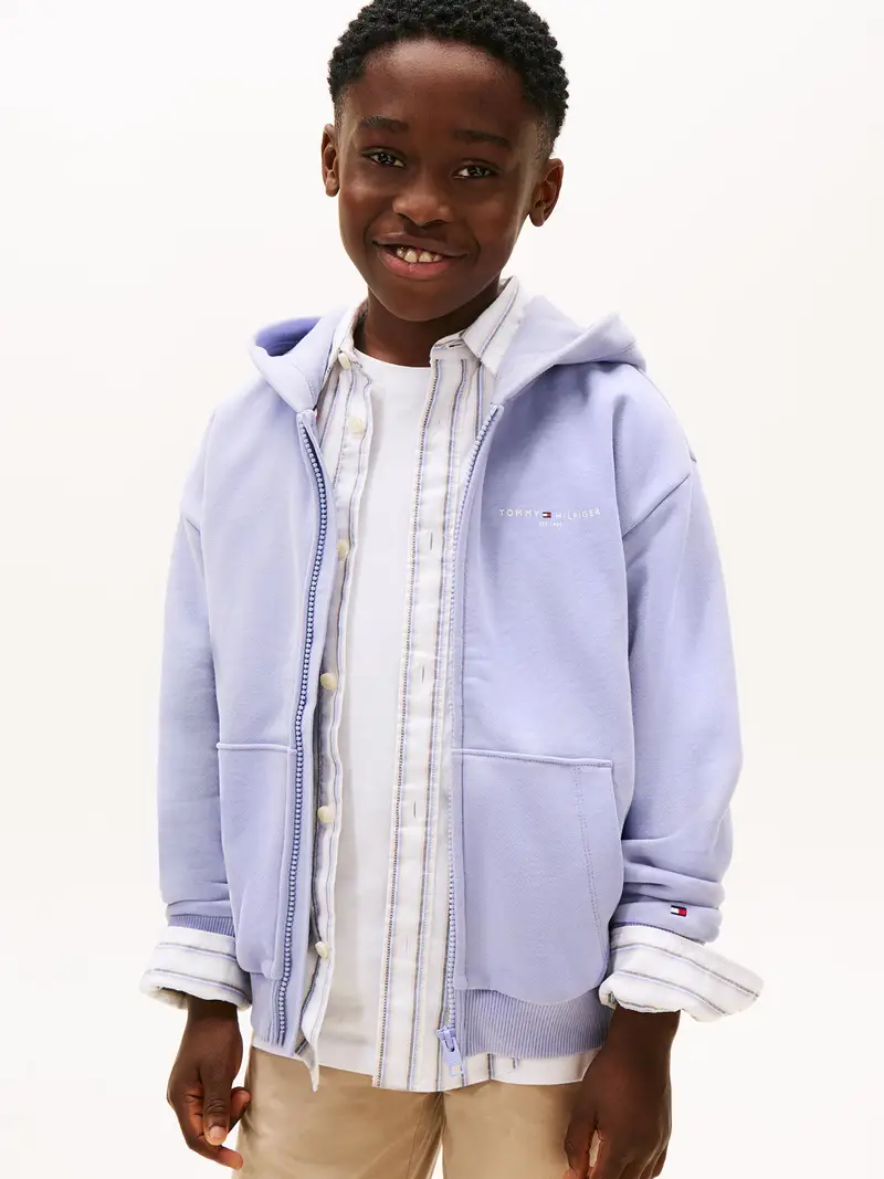 Giacca di felpa blu chiaro miniatura 3