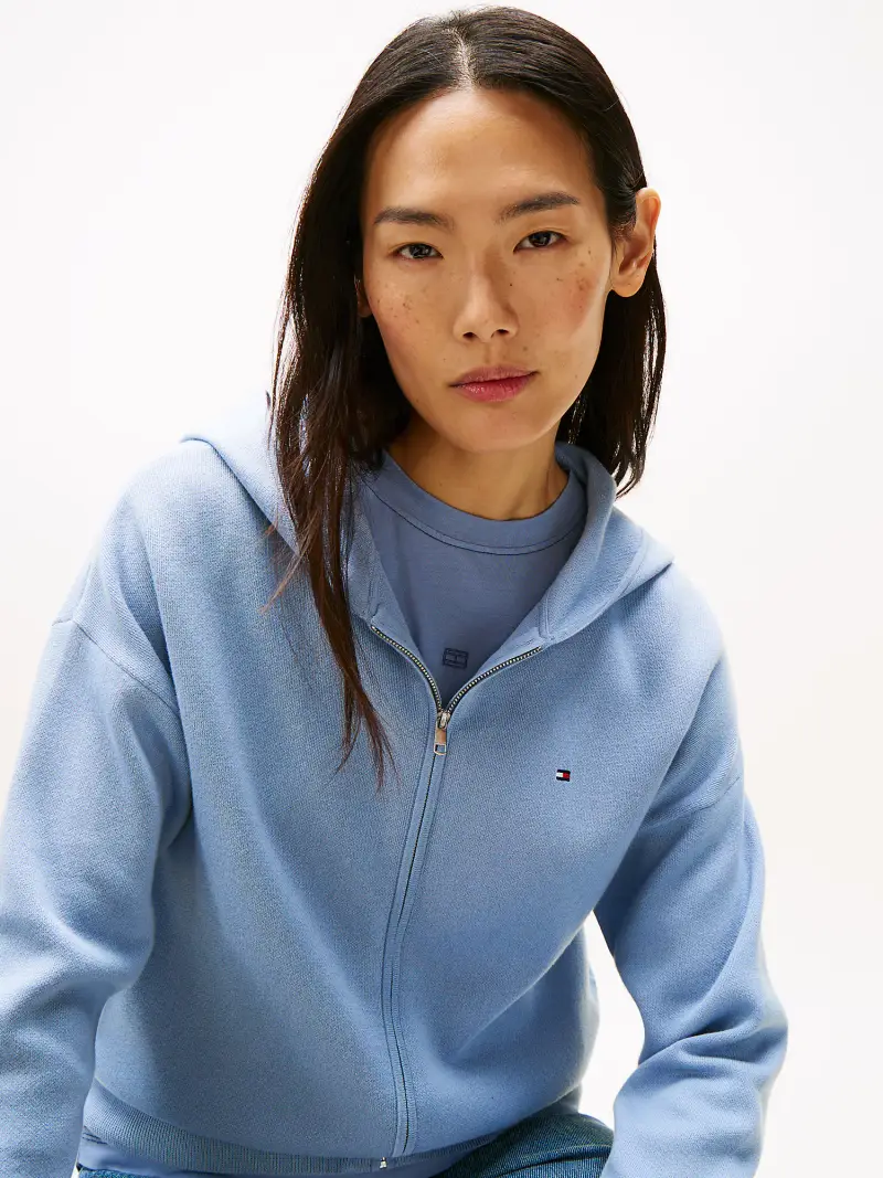 Giacca di felpa blu chiaro miniatura 3