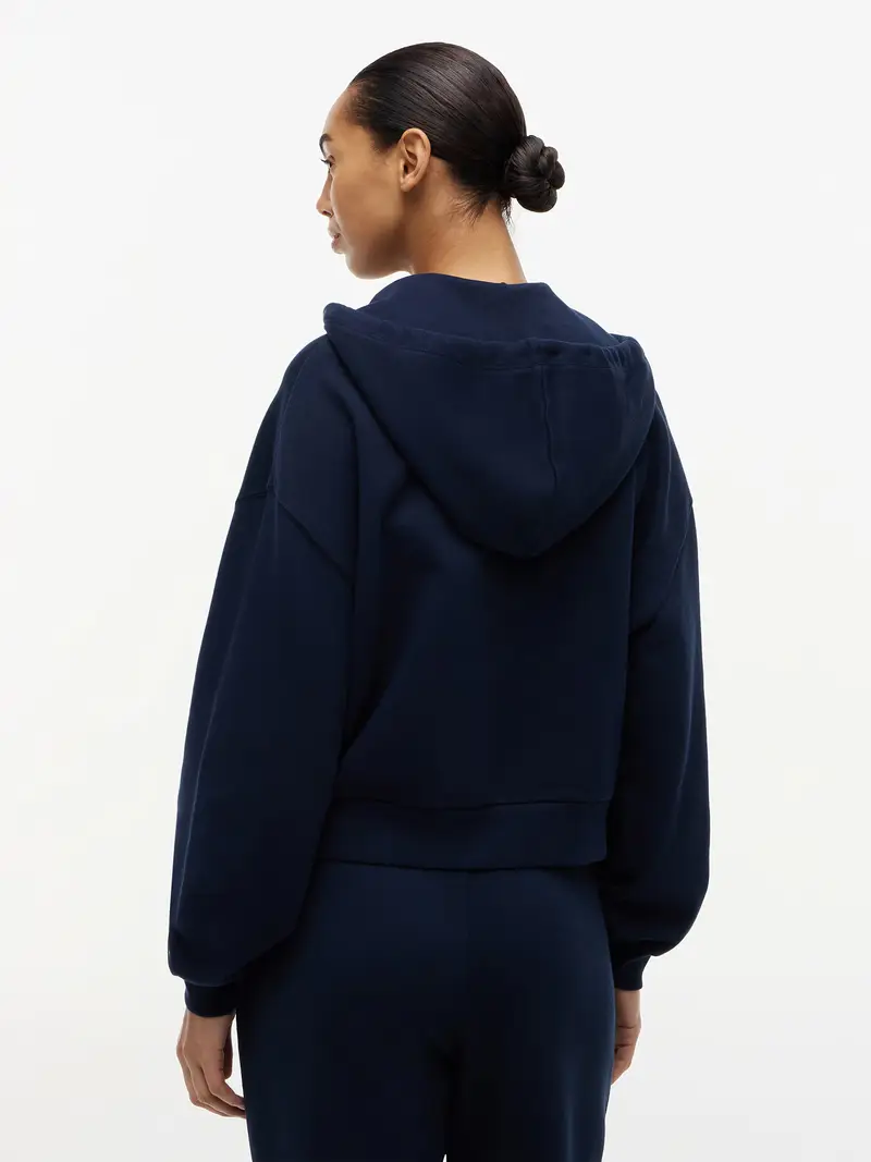 Giacca di felpa navy / cognac miniatura 3