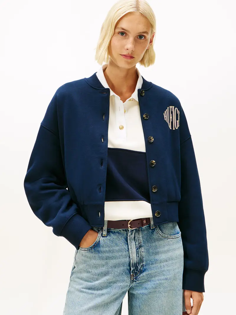 Giacca di felpa 'VARSITY' crema / navy / rosso / bianco miniatura 2