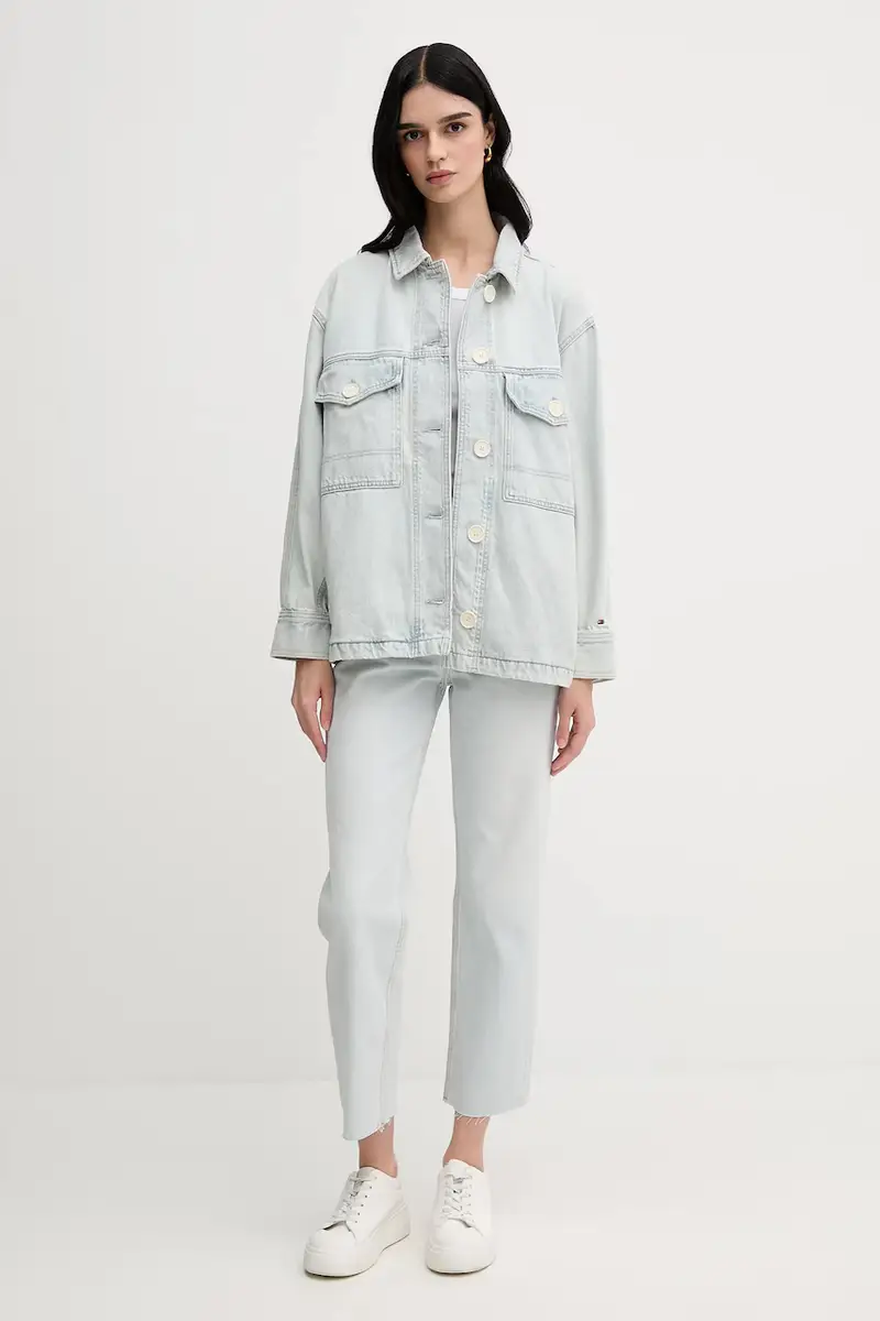 giacca di jeans colore blu WW0WW44410 miniatura 2