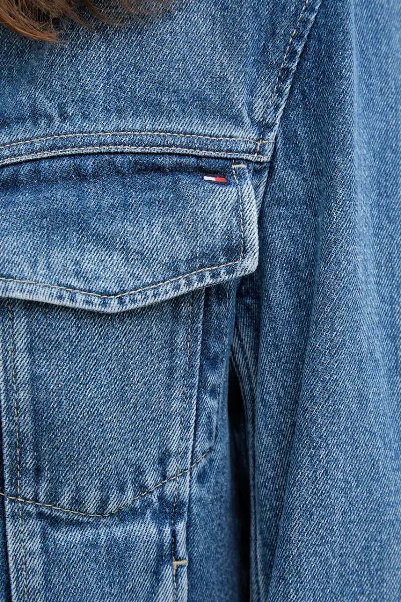 giacca di jeans colore blu WW0WW46485 miniatura 4