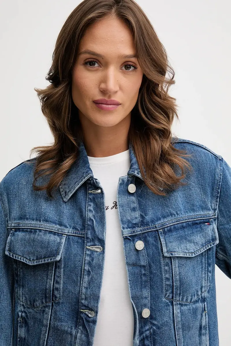 giacca di jeans colore blu WW0WW46485 miniatura 5