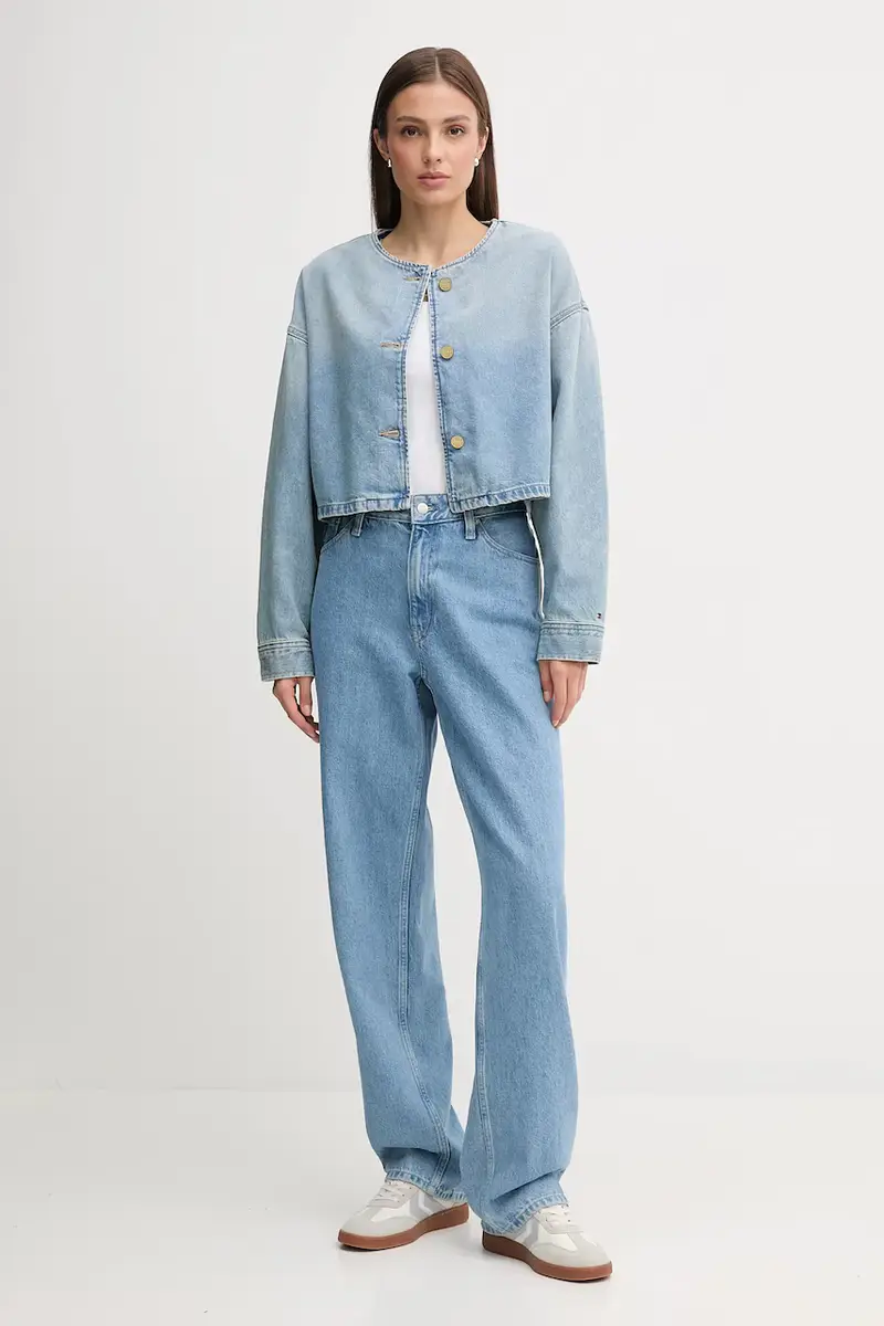 giacca di jeans colore blu WW0WW46740 miniatura 2