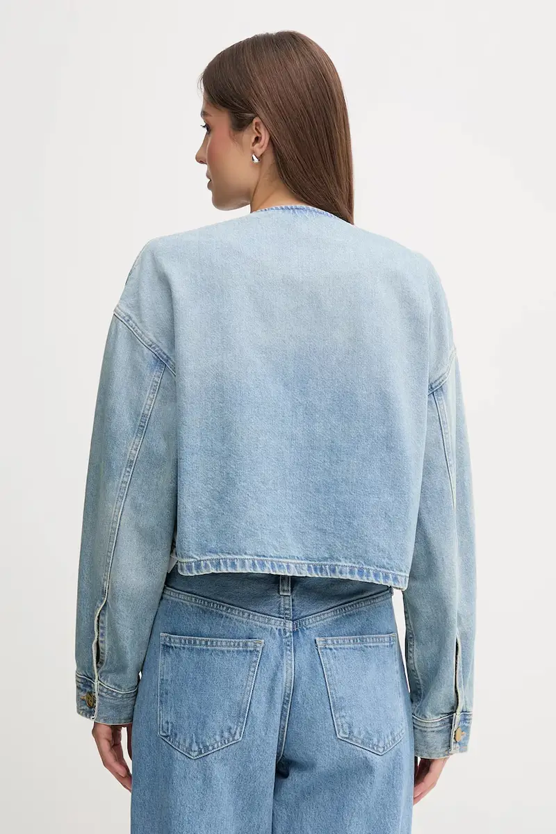 giacca di jeans colore blu WW0WW46740 miniatura 3