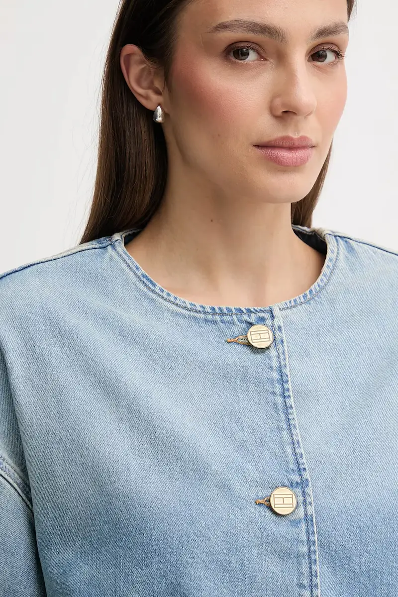 giacca di jeans colore blu WW0WW46740 miniatura 4