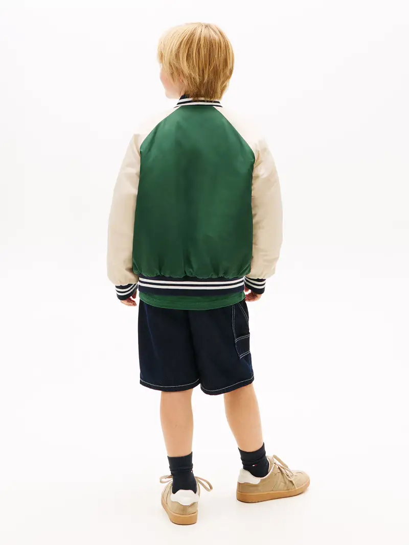 Giacca di mezza stagione beige chiaro / blu scuro / verde miniatura 3