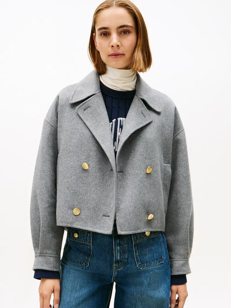 Giacca di mezza stagione grigio sfumato miniatura 2