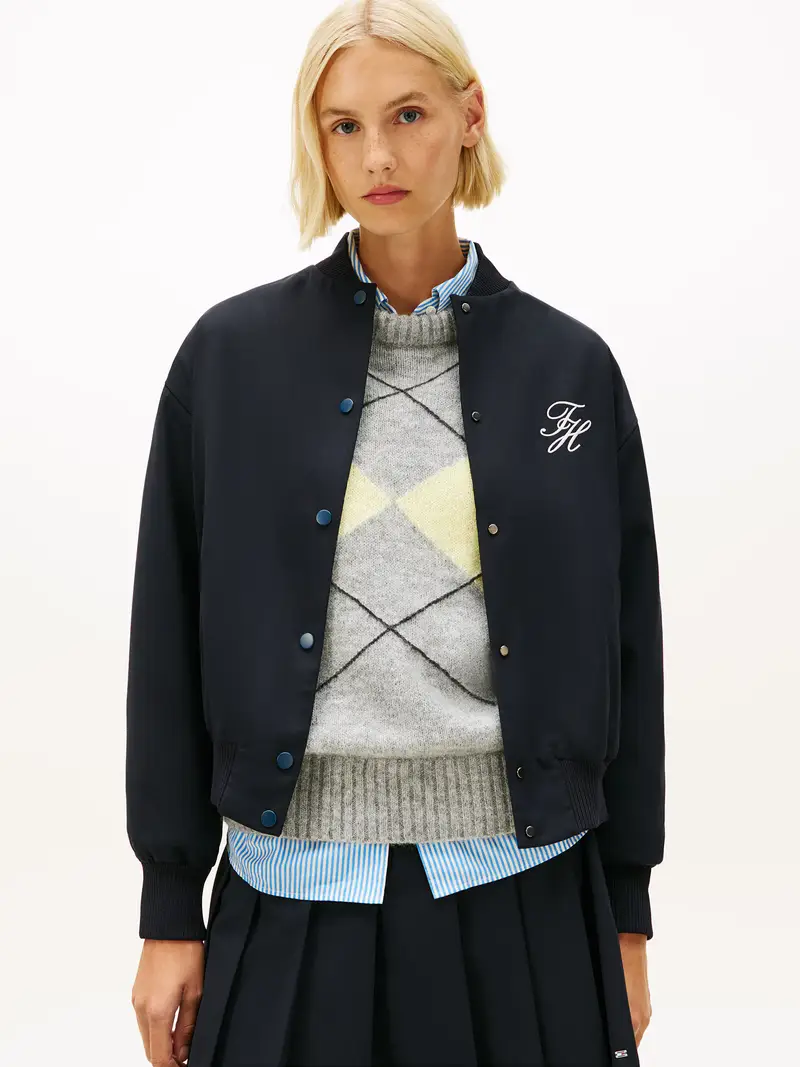 Giacca di mezza stagione marino / bianco miniatura 2