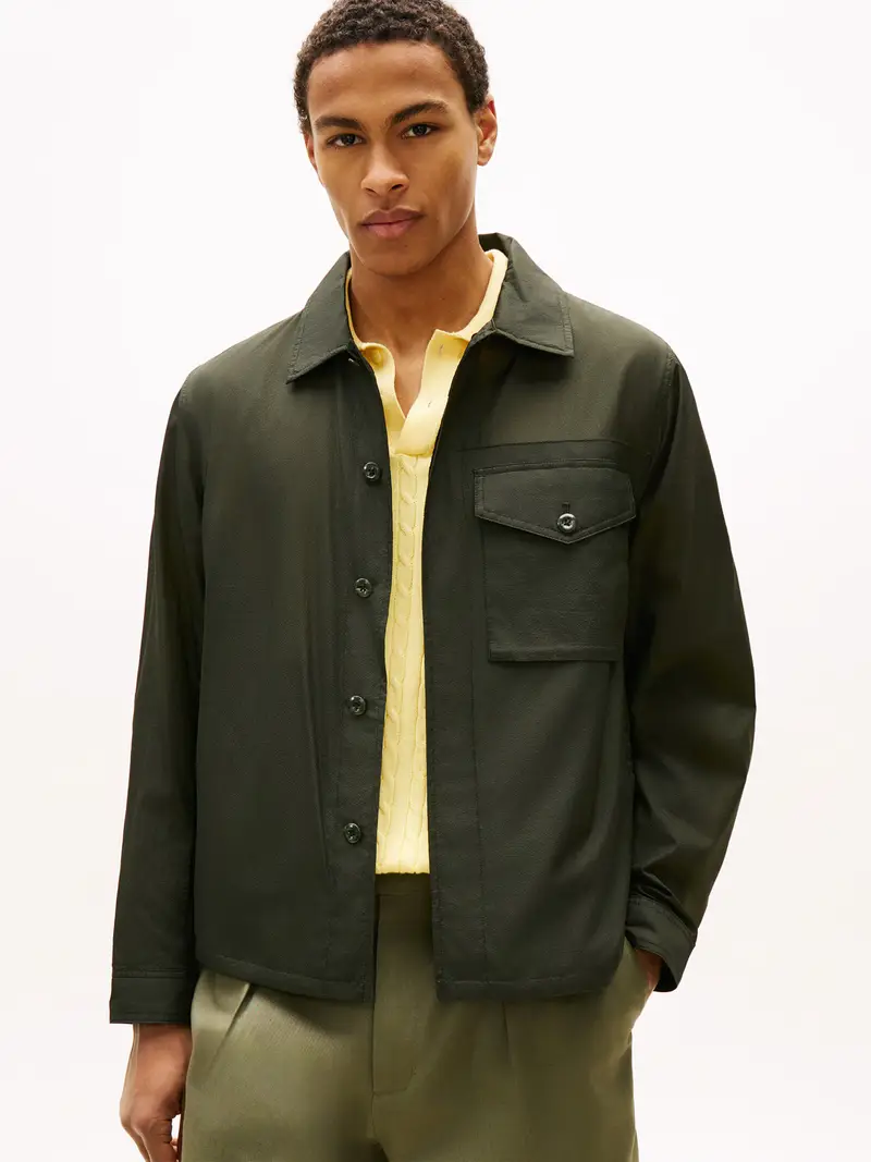 Giacca di mezza stagione verde scuro miniatura 2