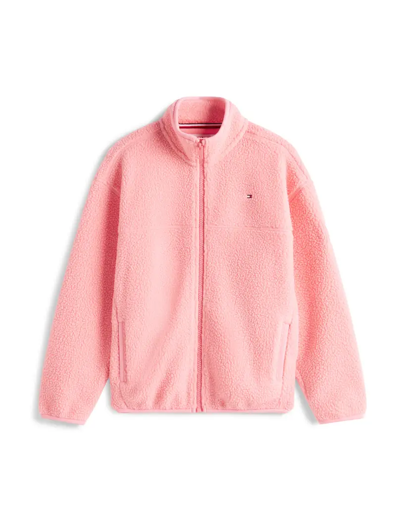 Giacca di pile rosa chiaro