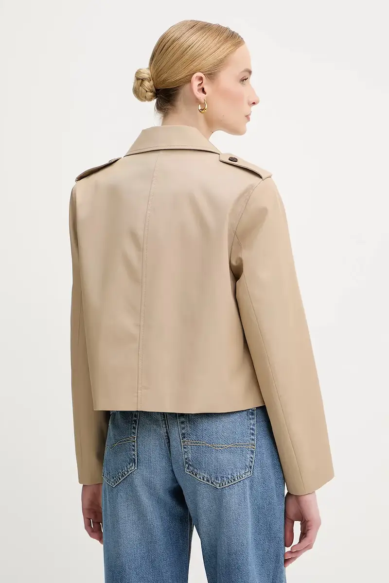 giacca in cotone colore beige WW0WW47164 miniatura 3