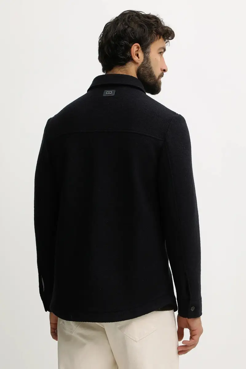 giacca in lana colore blu navy MW0MW40771 miniatura 3