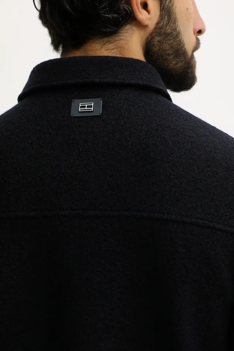 giacca in lana colore blu navy MW0MW40771 miniatura 4