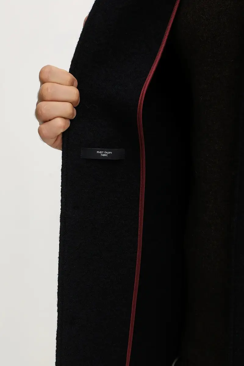 giacca in lana colore blu navy MW0MW40771 miniatura 5