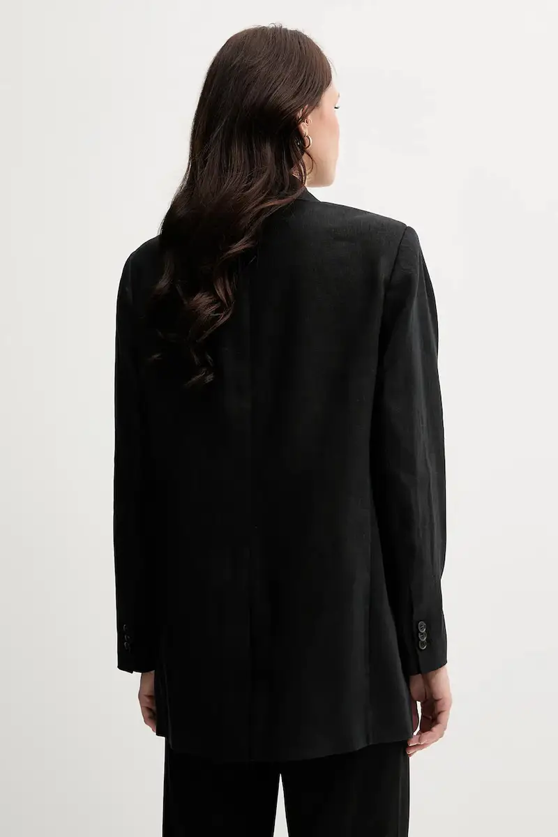 giacca in lino colore nero WW0WW47163 miniatura 3