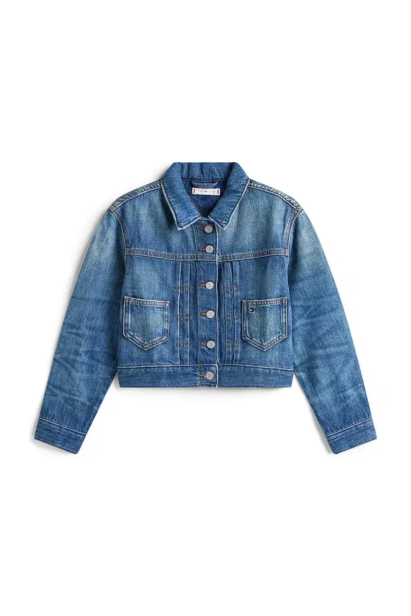 giacca jeans bambino/a colore blu navy KG0KG08752 miniatura 2