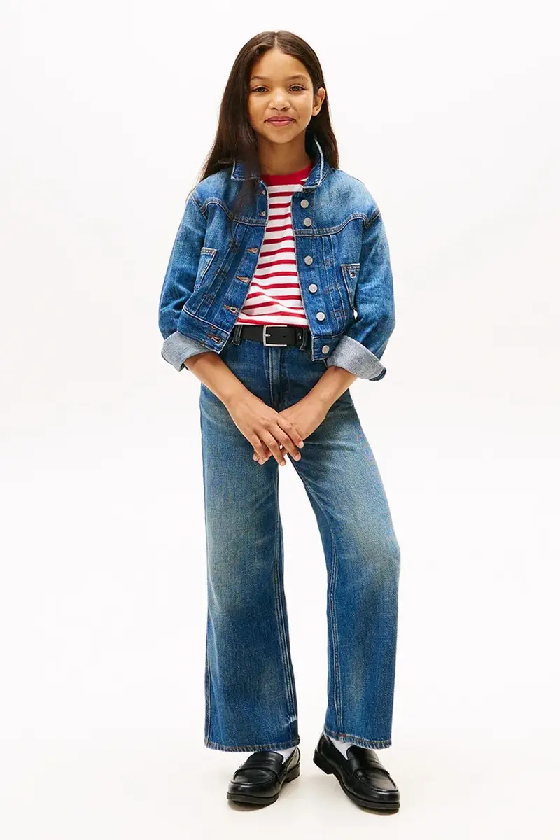 giacca jeans bambino/a colore blu navy KG0KG08752 miniatura 3