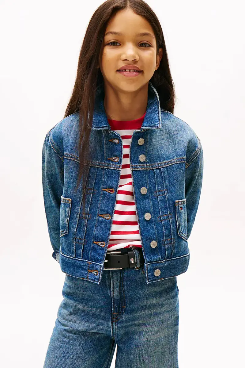 giacca jeans bambino/a colore blu navy KG0KG08752