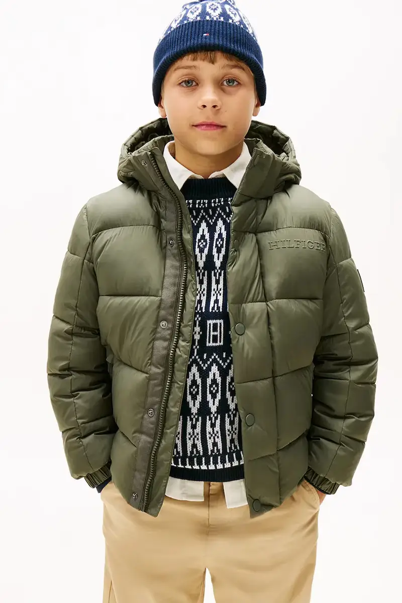 giacca per bambini colore verde KB0KB10093