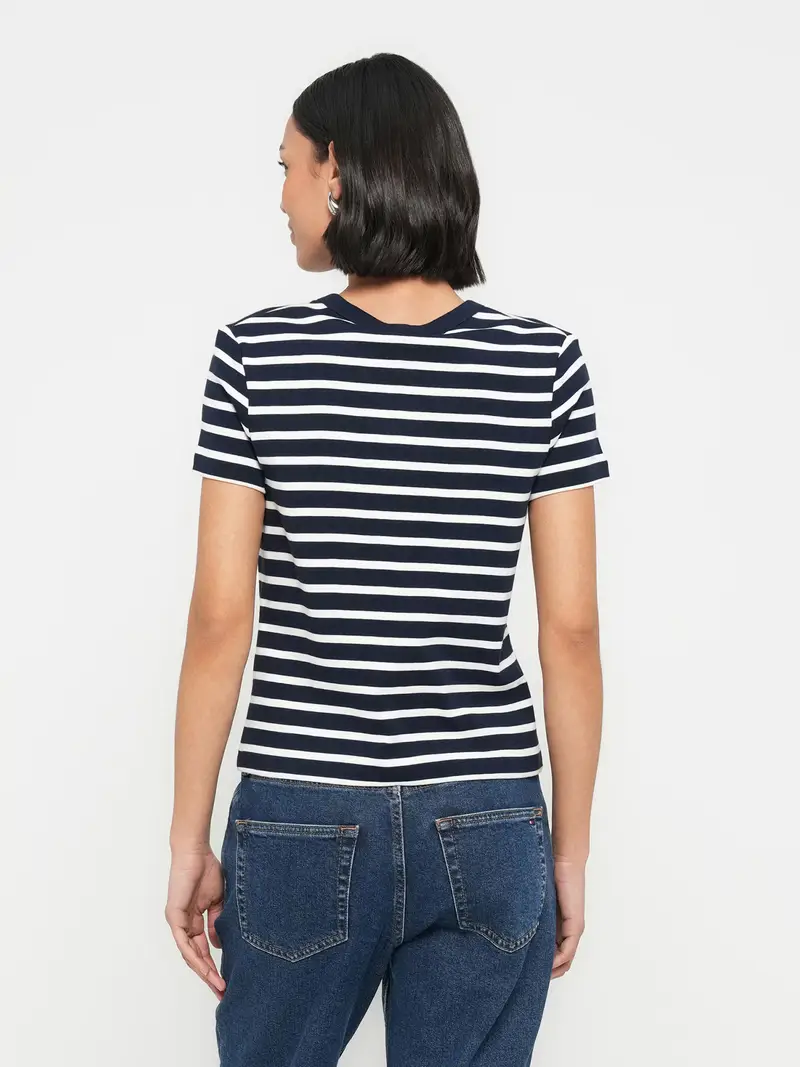 Tommy Hilfiger Giacchetta Donna Navy e Bianco miniatura 3