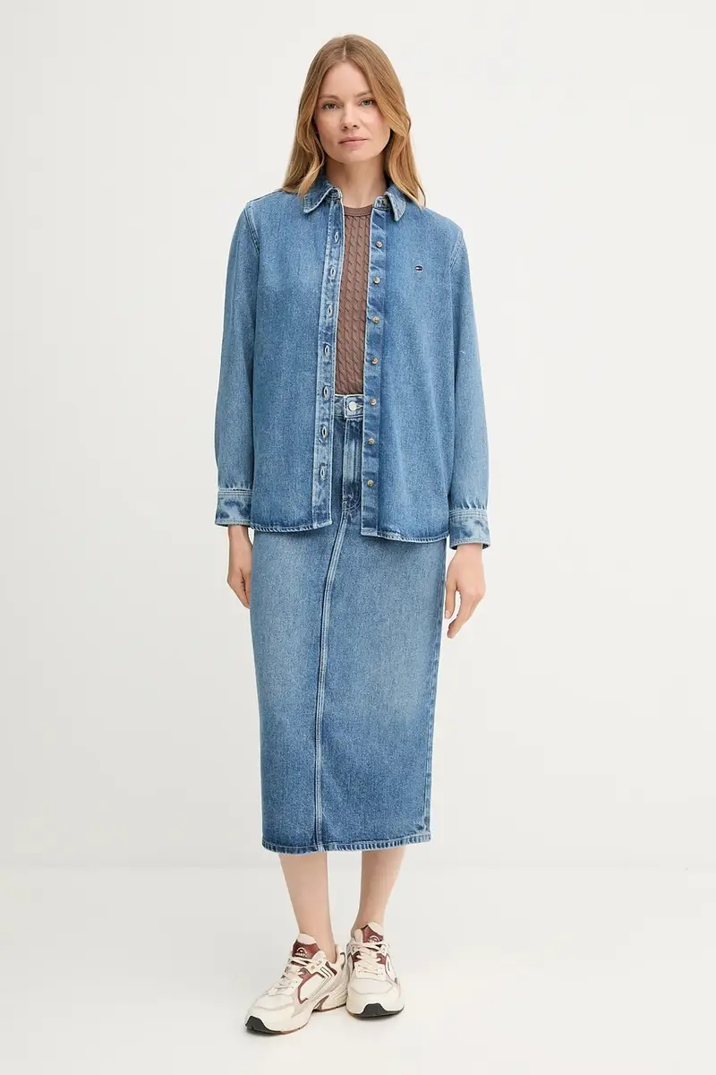 gilè in cotone donna colore marrone WW0WW45706 miniatura 2