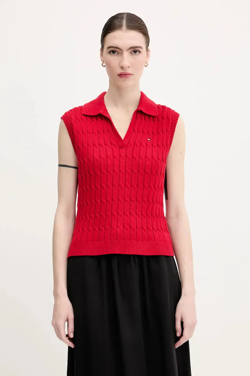 gilè in cotone donna colore rosso WW0WW45655