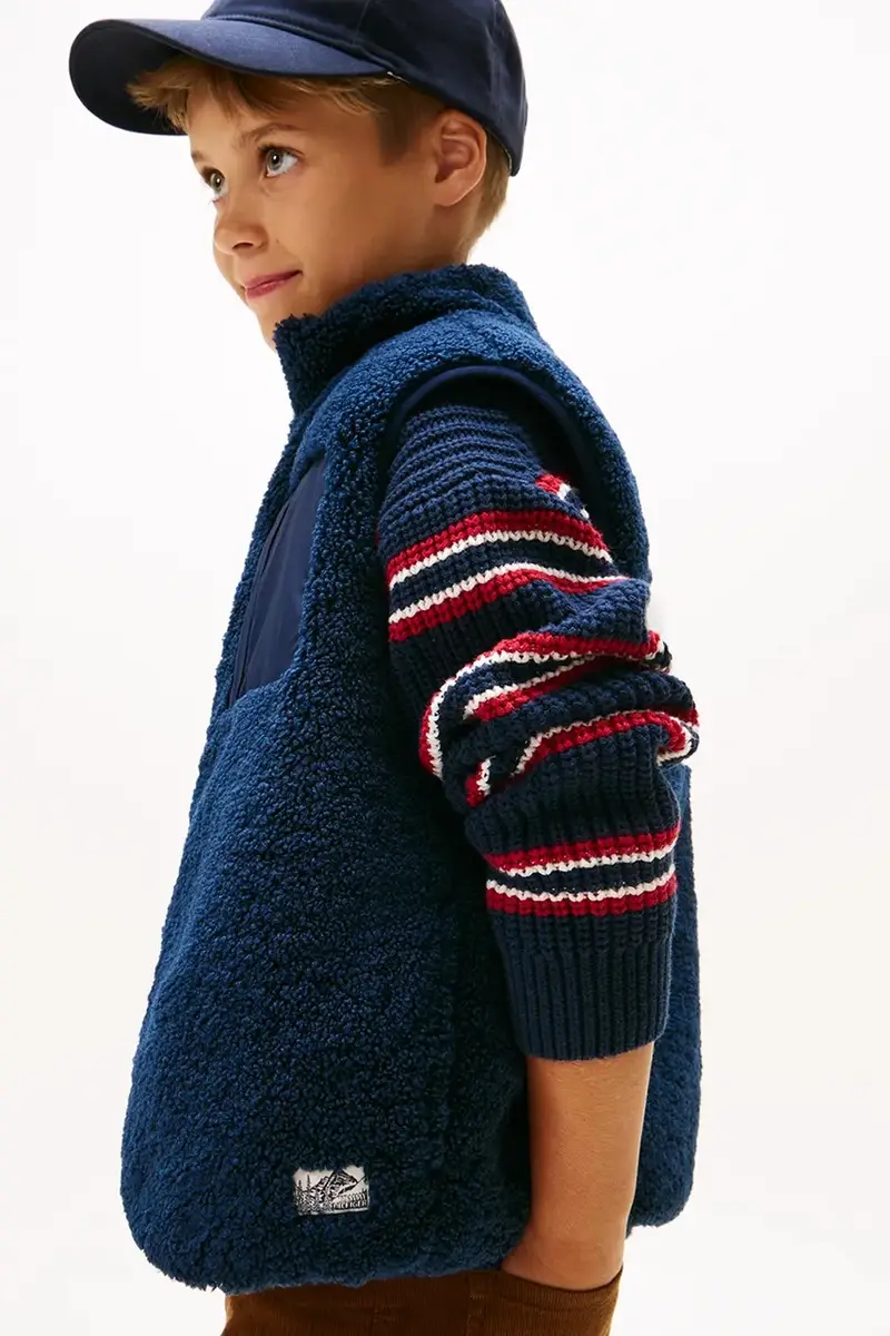 gilet da bambino colore blu navy KS0KS00659 miniatura 5