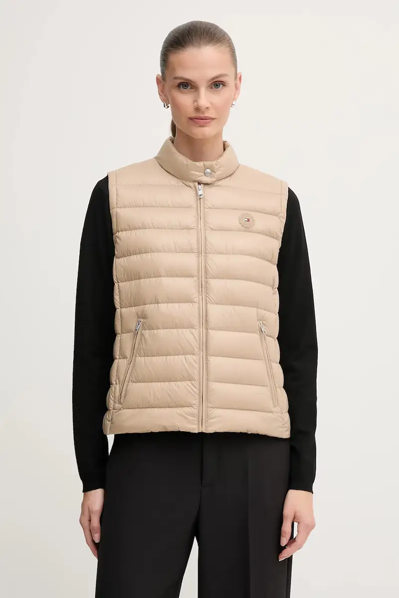 gilet in piuma colore beige WW0WW45499